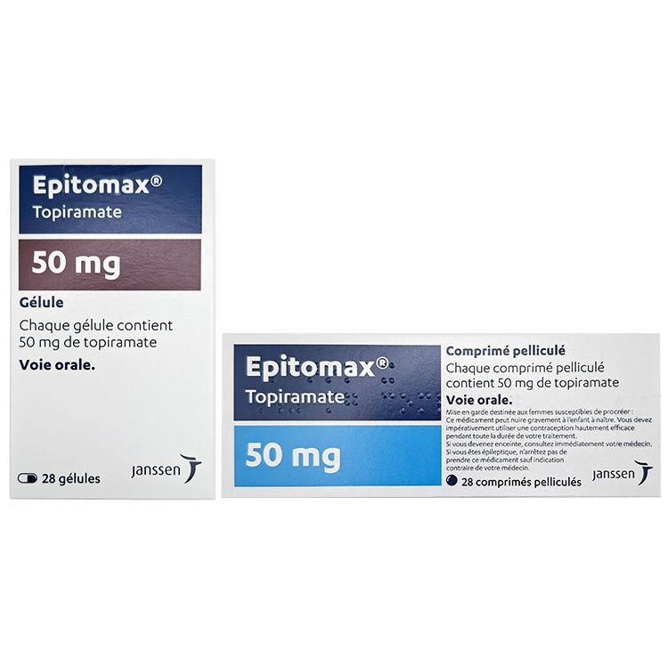 Топамакс табл (в Европе название Epitomax) Франция 50мг №28 — Неврология и психиатрия