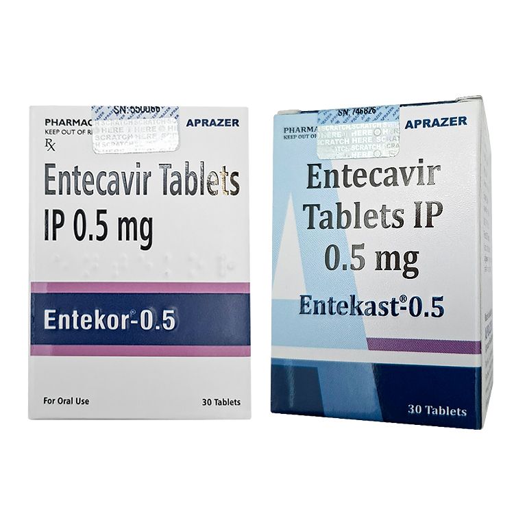 Энтекавир Энтекор (Entekor) Энтекаст (Entekast) аналог Бараклюд 0,5мг таблетки №30 — Инфекционные заболевания и противомикробная терапия