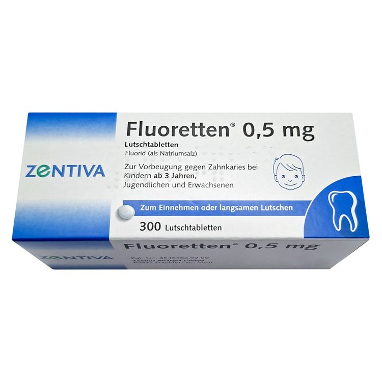 Фторид натрия Fluoretten таб 1.1 мг (0.5мг чистого иона фторида) №300 — Редкие и специализированные препараты